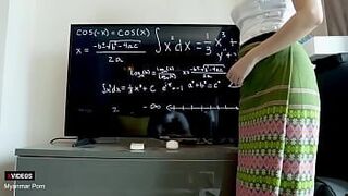 Учительница математики из Мьянмы обожает хардкорный секс - порно видео