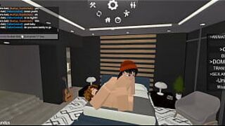 Трахаю симпатичную сучку из Роблокса в квартире - порно видео